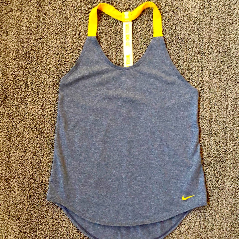 Nike gray and yellow tank top